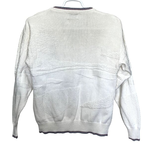 Pinnacle Vintage Mens Embroidered 3D Golf Sweater Size M - Picture 2 of 8